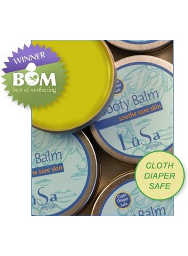 Booty Balm All Natural Organic Ingredients Soothe Sore Baby Bottoms Including Diaper Rash Cuts Scrapes Sunburn And Windburn .8 Oz