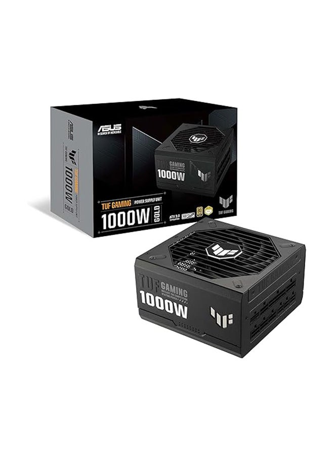 TUF Gaming 1000W ATX Power Supply Unit, 80 Plus Gold Certification, Fully Modular, 135mm Fan, Dual Ball Fan Bearings, Axial-tech Fan Design, Military-grade, Black | 90YE00S1-B0NA00 Black