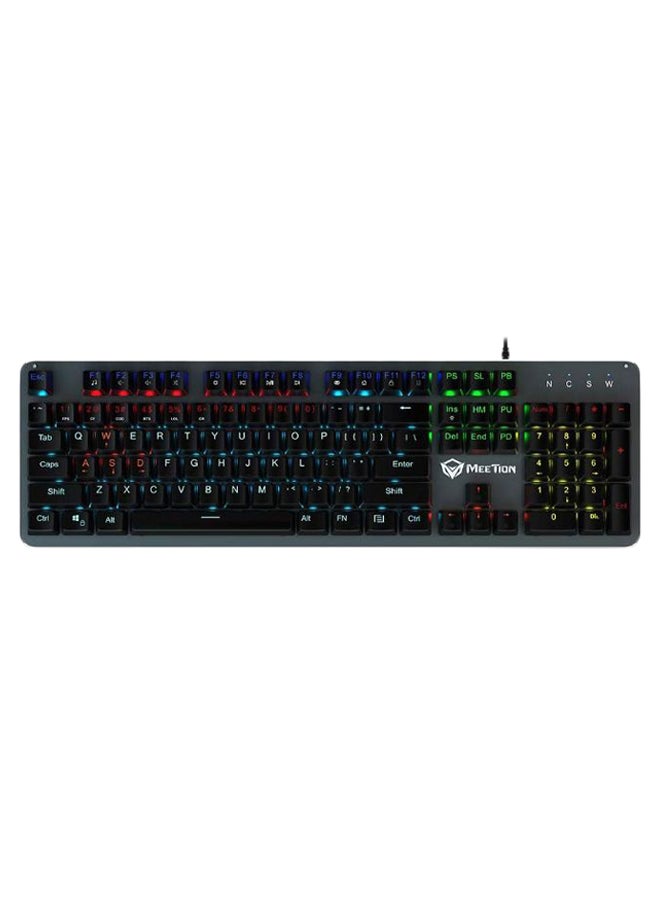 Basic Mechanical Gaming Keyboard With GX Blue Clicky Key Switch Black