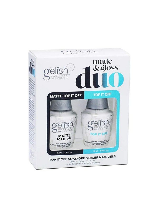 Matte & Gloss Duo Kit Clear Coat Nail Kit Matte Top Coat For Gel Nails Glossy Top Coat For Gel Nails.5 Ounce