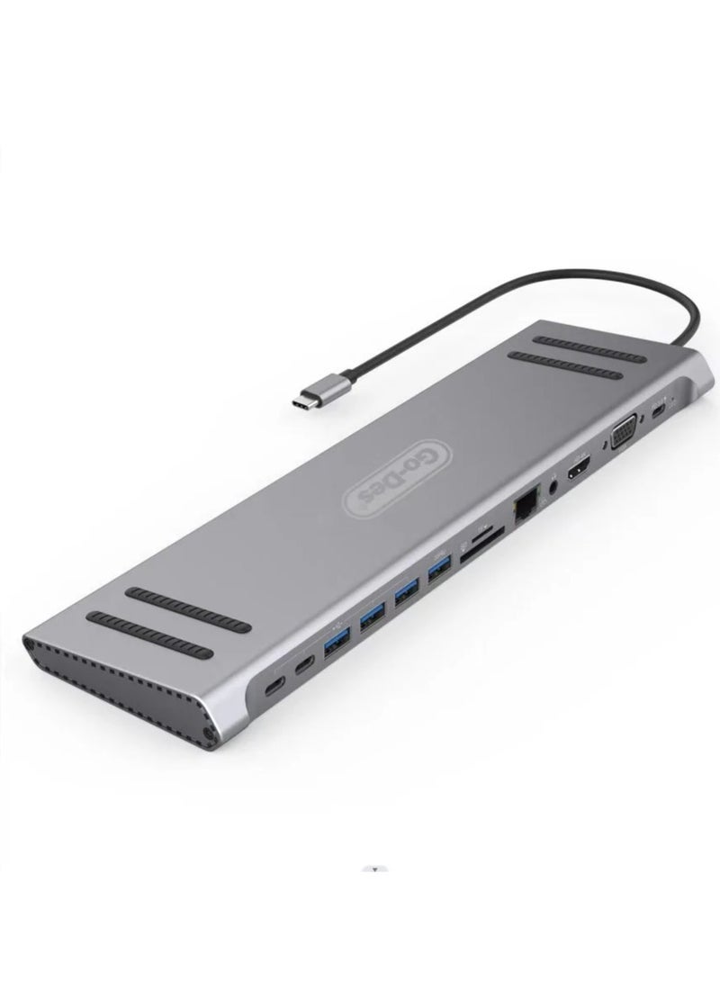 Go Des GD-9120  4 in 1 Docking USB Station