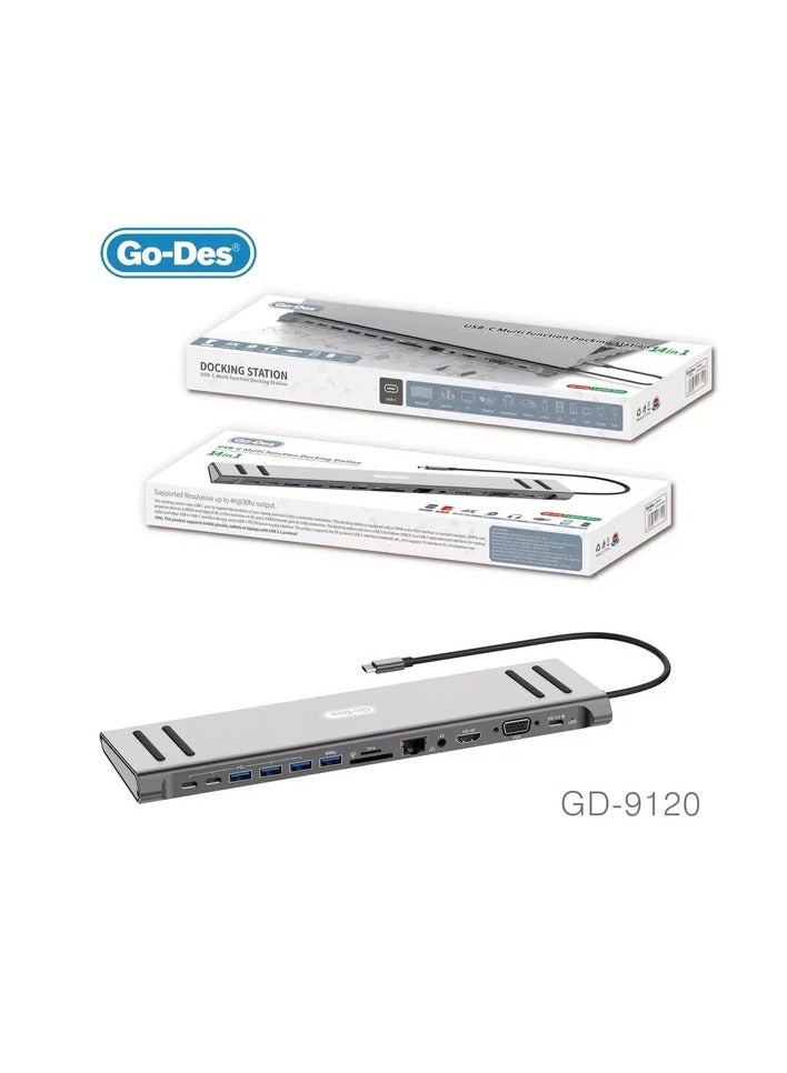 Go Des GD-9120  4 in 1 Docking USB Station