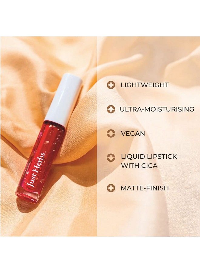 Ayurvedic Creamy Matte Long Lasting Liquid Lipstick Lightweight & Hydrating Lip Colour With Liquorice & Sweet Almond Oil Liquorice Brown 2 Ml