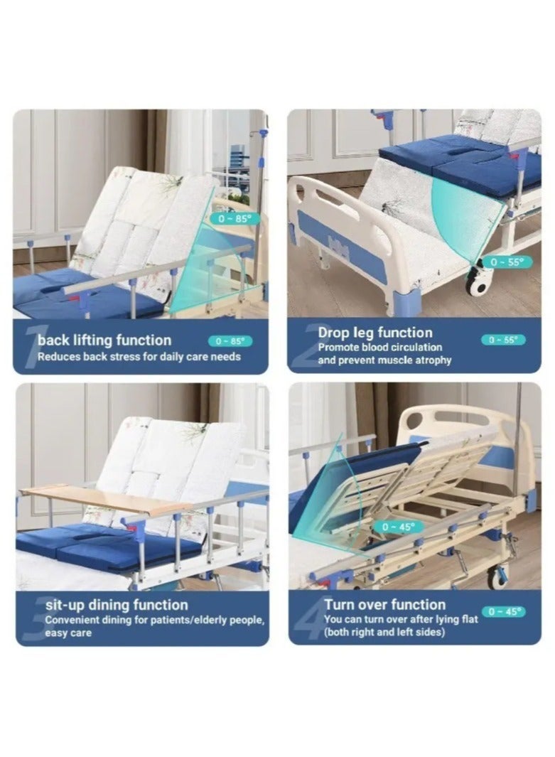 Hospital Bed Profiling Care Bed Patient Bed Care Bed Multifunctional Care Bed Manual Adjustable Medical Patient with Hospital Bed