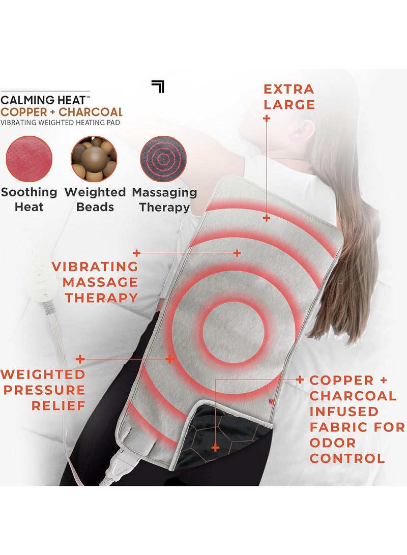 Heat Back Wrap Deluxe Electric Back Heating Pad with Customizable Inflatable Lumbar Support, Soothing Heat, & Massaging Vibrations- 27 Settings 3 Heat, 9 Vibration, 3 Lumbar