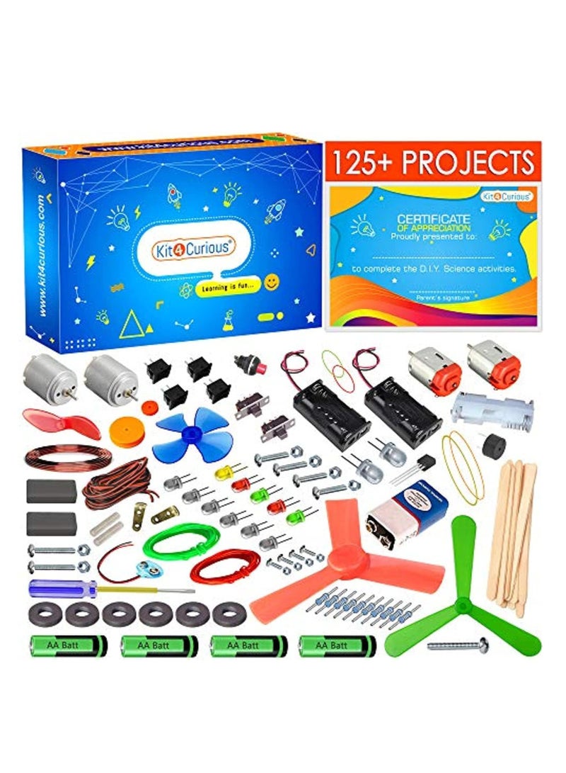 125 Projects DIY Activity Science Electronics Starter Mega Kit with User Guide - Multicolor