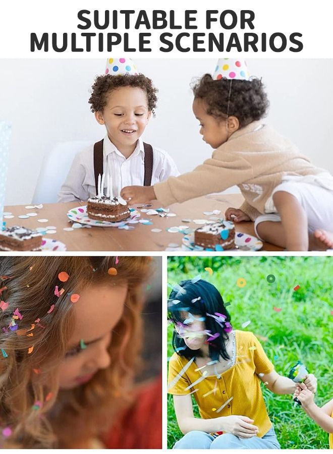 20PCS Inflatable Fireworks Gun, Handheld Confetti Poppers Machine with Ribbons Easy Pop, Self-Inflating Confetti Gun Multicolor Safe Party Supplies for Parties and Celebrations Eco-friendly