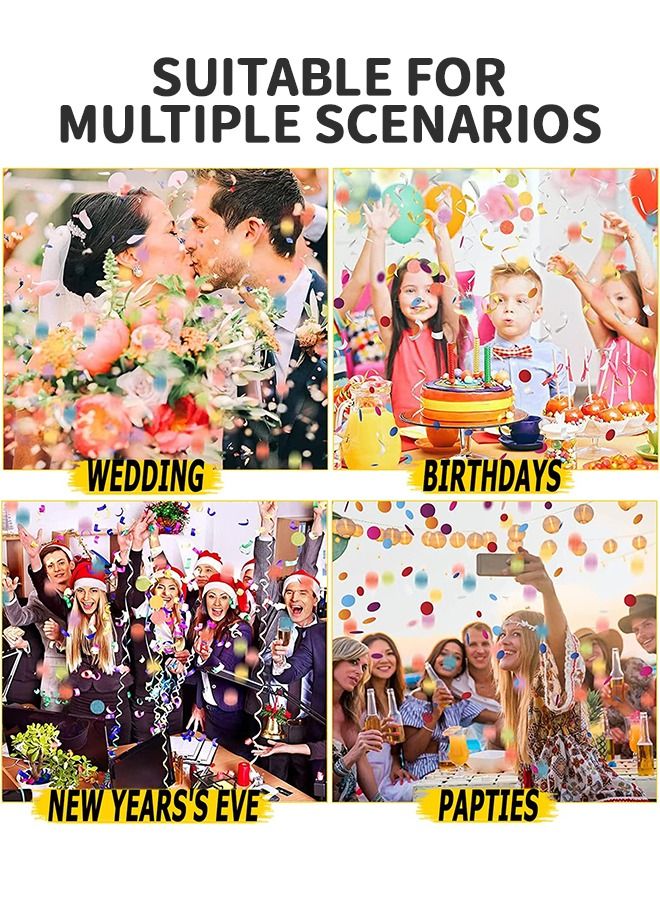 20PCS Inflatable Fireworks Gun, Handheld Confetti Poppers Machine with Ribbons Easy Pop, Self-Inflating Confetti Gun Multicolor Safe Party Supplies for Parties and Celebrations Eco-friendly