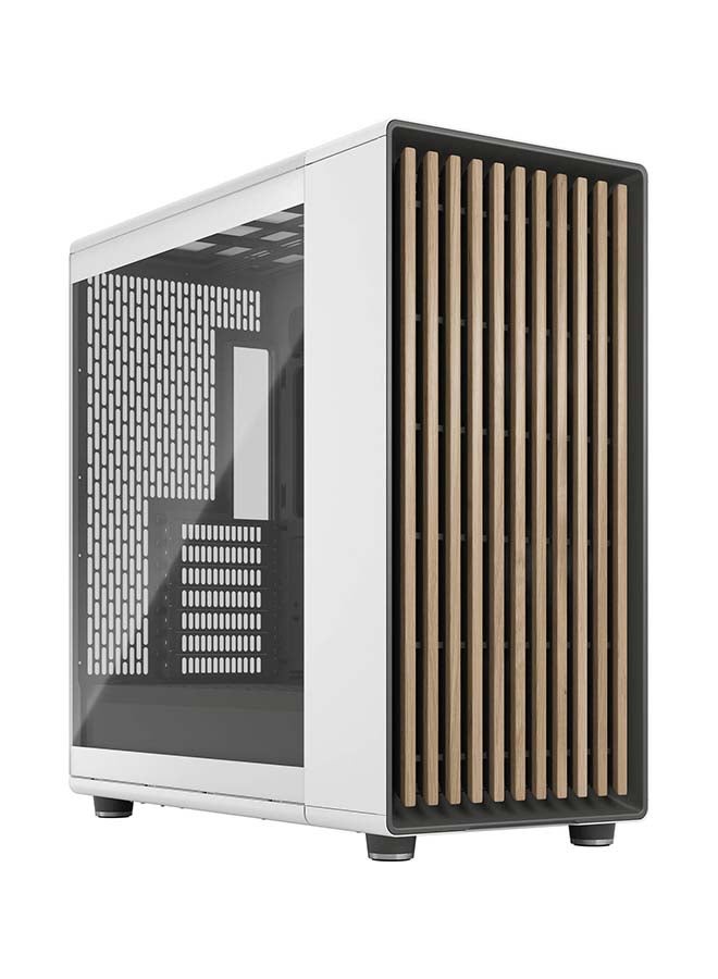 Fractal North XL E-ATX Mid Tower Computer Case, Tempered Glass Side Panel, 3x Aspect 140mm PWM Included, Up to 420mm Radiator 7x Fans Support, Dust Filters, Type-C, 2x USB 3.0, White | FD-C-NOR1X-04