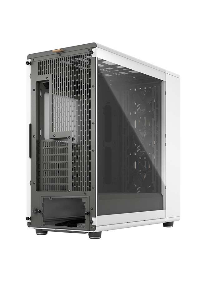 Fractal North XL E-ATX Mid Tower Computer Case, Tempered Glass Side Panel, 3x Aspect 140mm PWM Included, Up to 420mm Radiator 7x Fans Support, Dust Filters, Type-C, 2x USB 3.0, White | FD-C-NOR1X-04