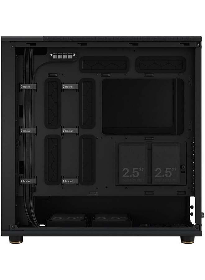 Fractal North XL E-ATX Mid Tower Computer Case, Mesh Side Panel, 3x Aspect 140mm PWM Included, Up to 420mm Radiator 9x Fans Support, Dust Filters, Type-C, 2x USB 3.0, 3.5mm, Black | FD-C-NOR1X-01