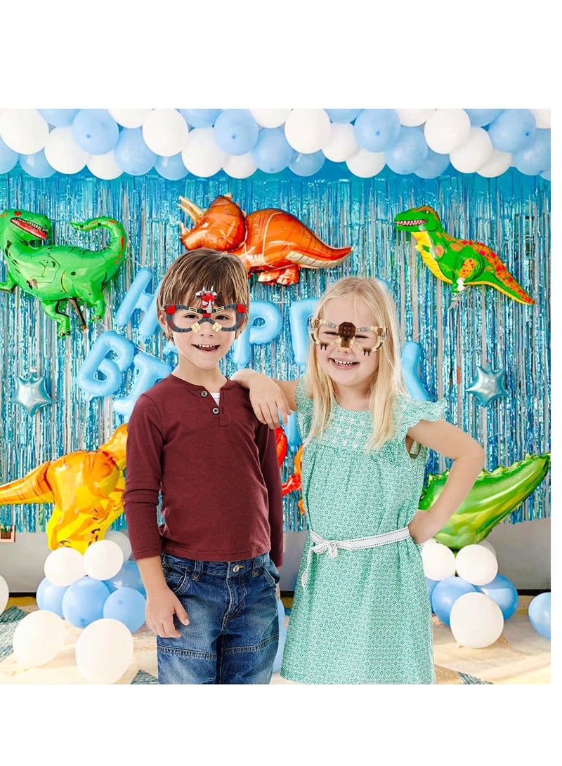 Building Blocks Glasses Kits, 9Pcs Building Blocks Party Bag Fillers, DIY Creative Eyeglasses Toys, Funny Party Glasses Decoration, for Kids Party Favour
