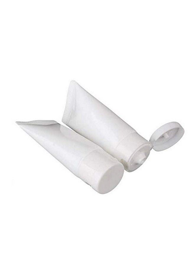 20Pcs Plastic Empty Squeeze Cosmetic Soft Tubes Jars Refillable Cosmetic Vials Travel Bottles Containers Storage With Flip Cover Sample Packing (30Ml/1Oz)