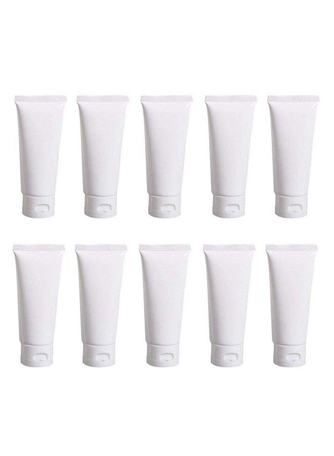 20Pcs Plastic Empty Squeeze Cosmetic Soft Tubes Jars Refillable Cosmetic Vials Travel Bottles Containers Storage With Flip Cover Sample Packing (30Ml/1Oz)