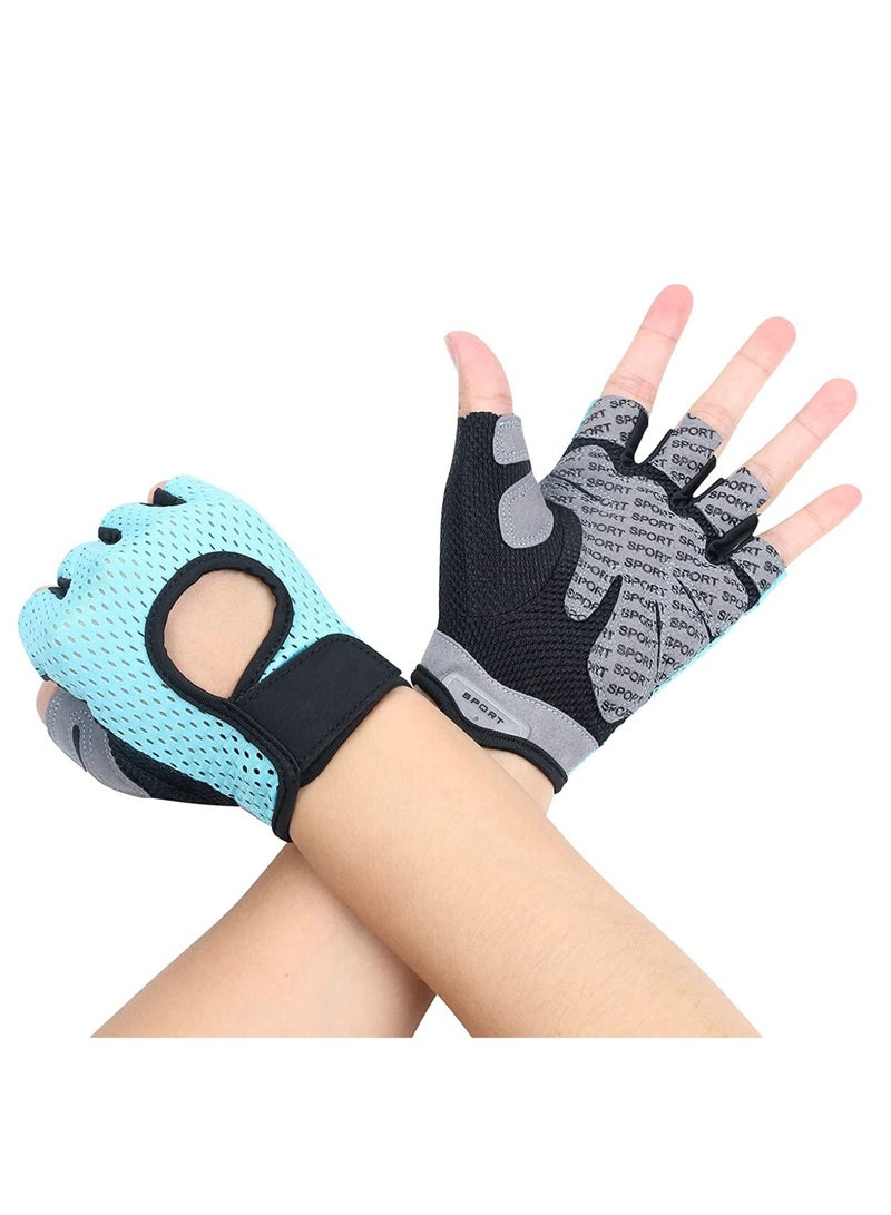 Gym Gloves Breathable Training Gloves with Microfiber Fabric No-Slip Silicone Padded Palm Protection and Extra Grip Fitness Gloves for Weight Lifting Cross Fit Cycling