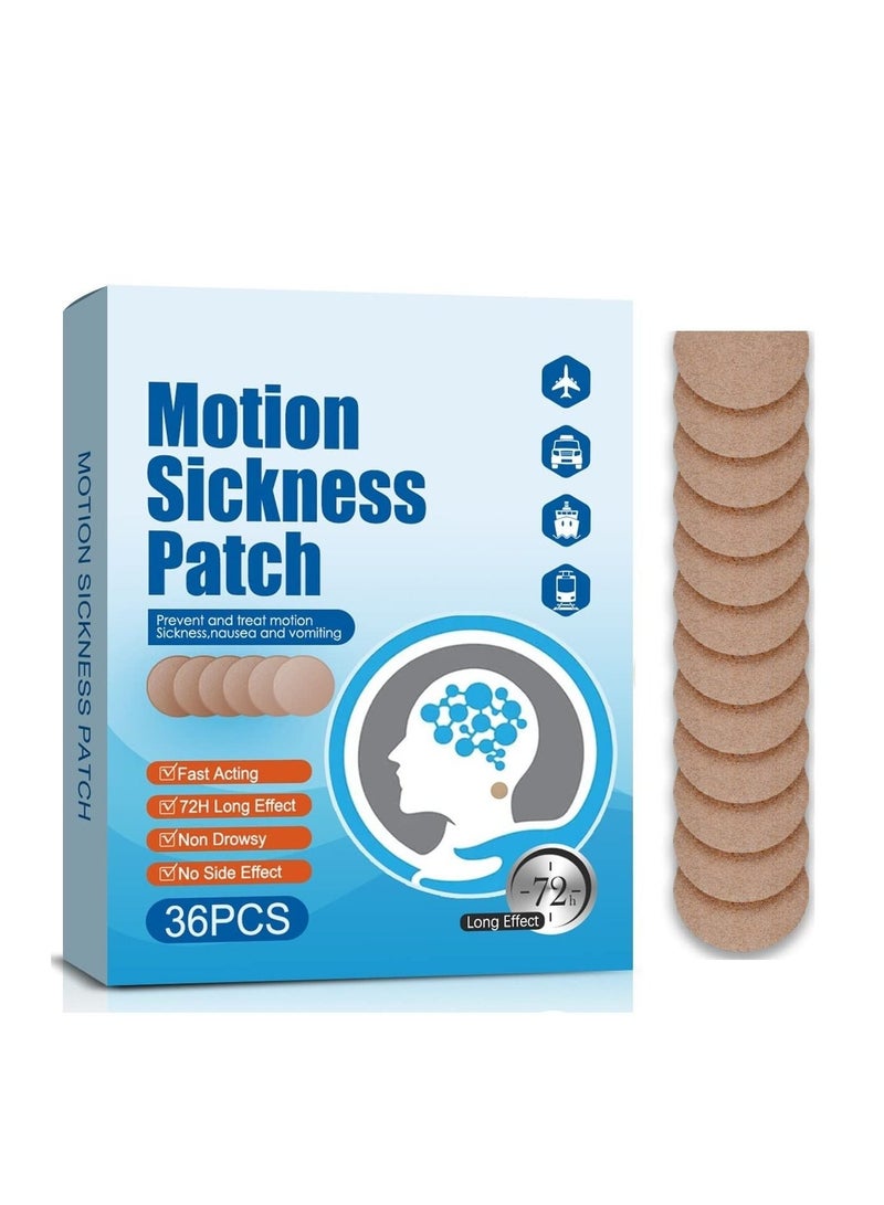 Motion Sickness Patches for The Relief of Nausea and Vertigo in Adults and Kids from Travel of Cars, Ships, Airplanes Forms of Transport Movement