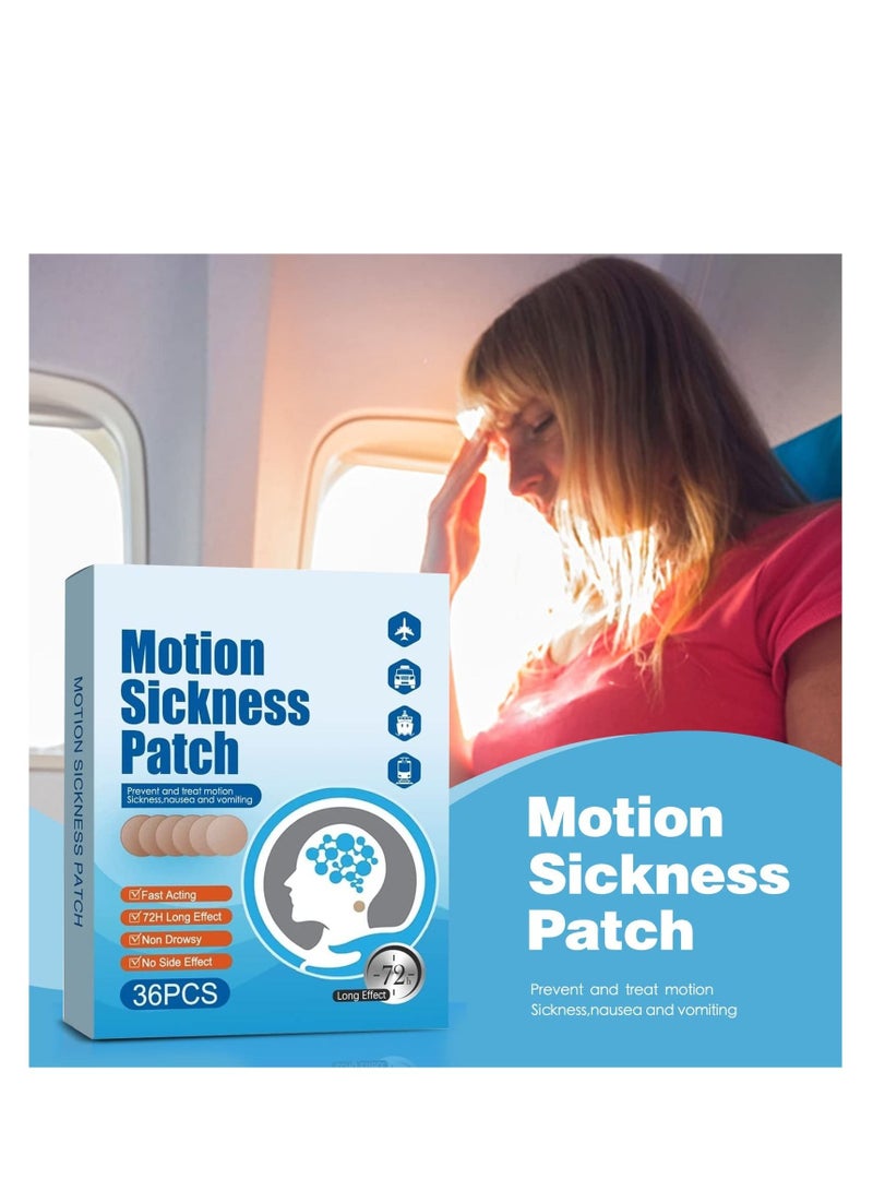 Motion Sickness Patches for The Relief of Nausea and Vertigo in Adults and Kids from Travel of Cars, Ships, Airplanes Forms of Transport Movement