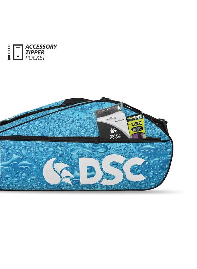 Badminton Kit Bag Compartment : Two Capacity : 9 Racquets Colour : Sky Blue/White