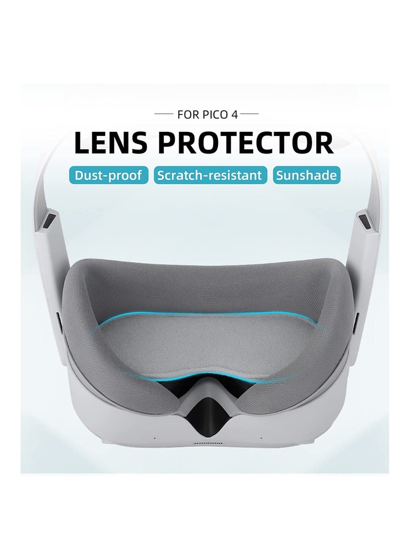 Lens Cover Dust-Proof VR Lens Protector Anti-Scratch Soft Cotton Pad Accessories for PICO 4 VR Headset