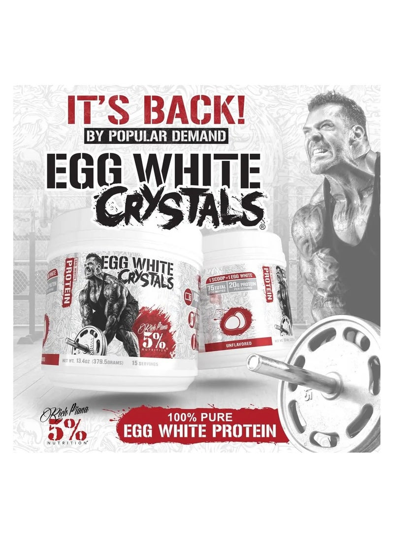 5% Nutrition Egg White Crystals Protein 15 Servings Unflavored 379g