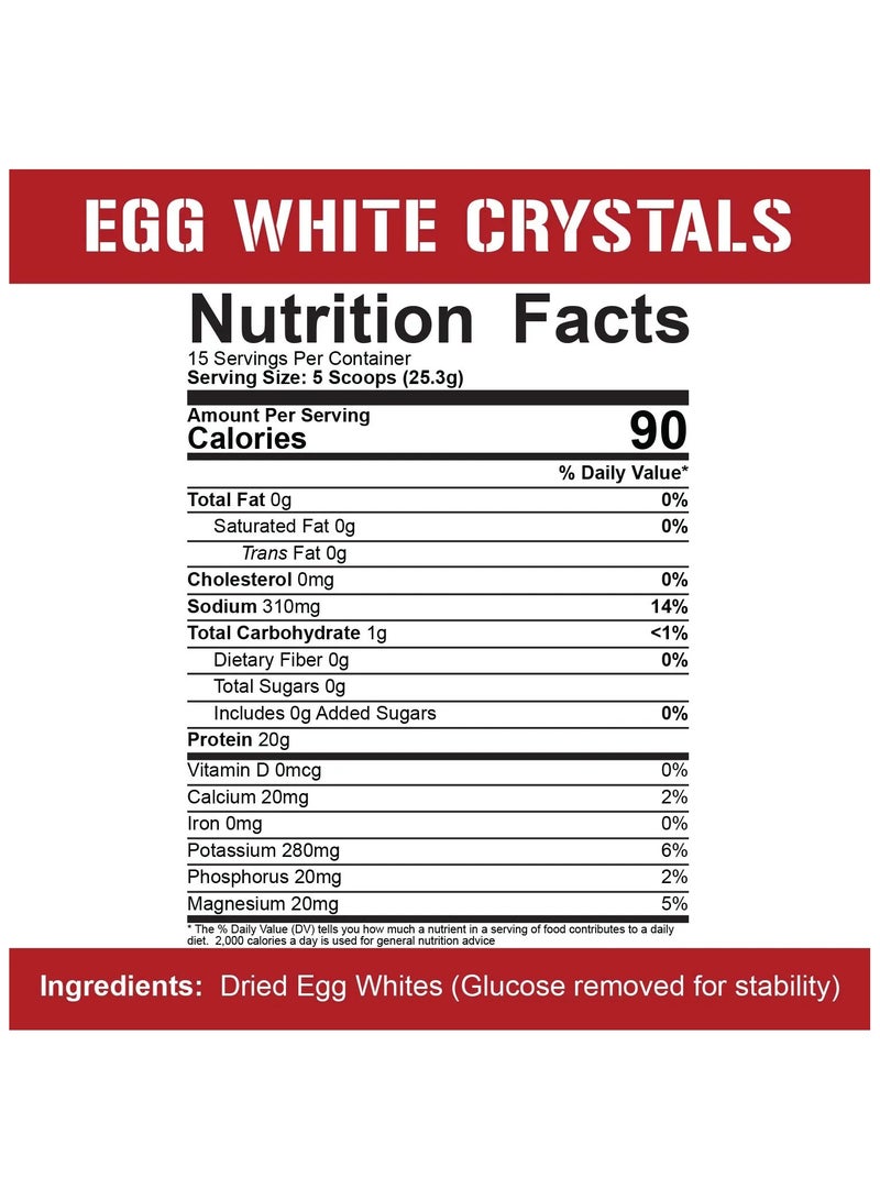 5% Nutrition Egg White Crystals Protein 15 Servings Unflavored 379g