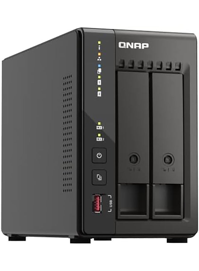 QNAP TS-253E 2 Bay High-Performance Desktop NAS, Intel Celeron J6412 Processor, 8 GB DDR4 RAM, 2 x 3.5