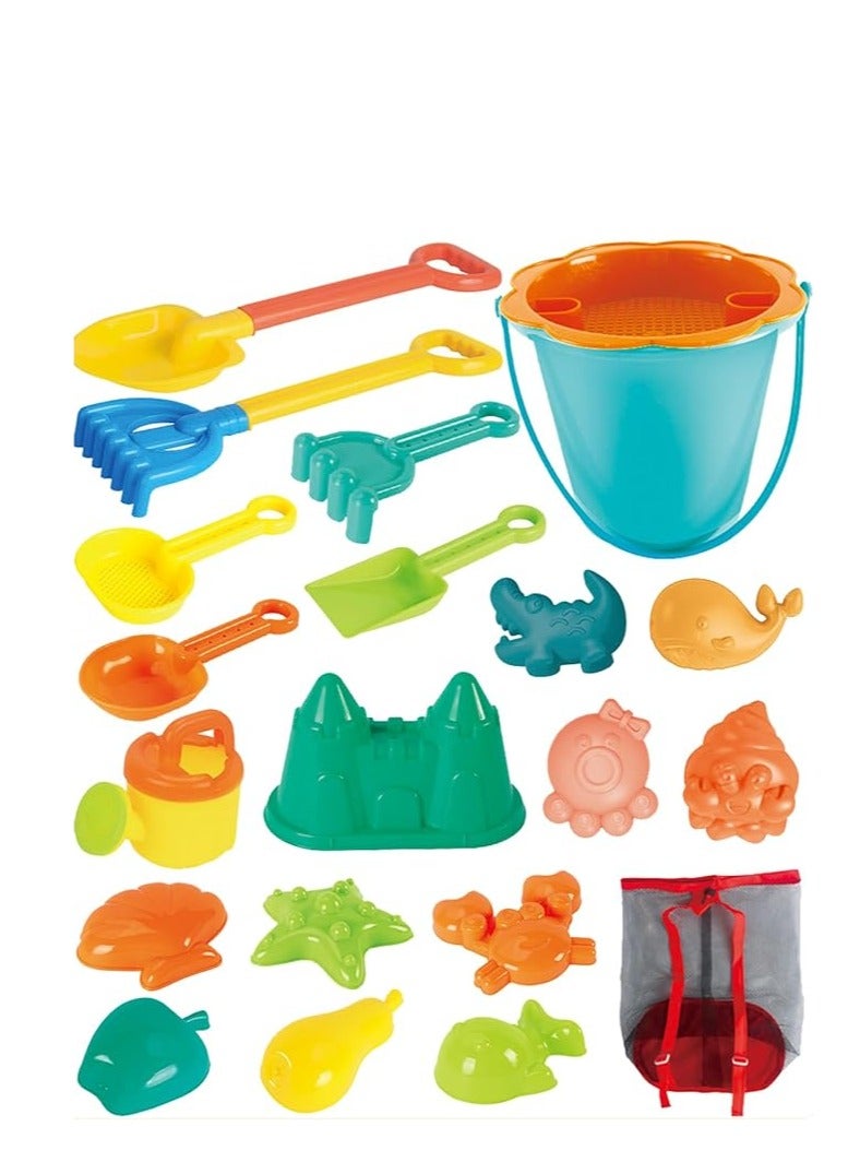 Assorted Color 16-Piece Sand Toys Set for Ultimate Outdoor Fun | Perfect for Summer Playtime