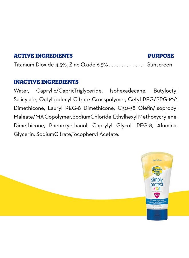 Simply Protect Mineralbased Sunscreen Lotion For Kids Spf 50+ Tear Free 25% Fewer Ingredients 6Oz.