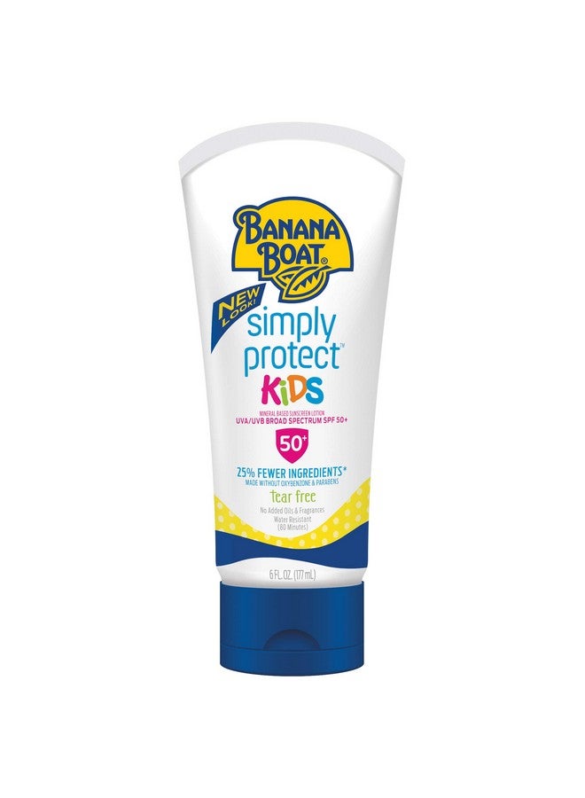 Simply Protect Mineralbased Sunscreen Lotion For Kids Spf 50+ Tear Free 25% Fewer Ingredients 6Oz.