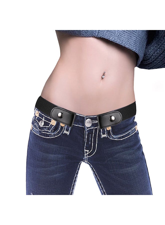 Textured Stretchable Belt Black