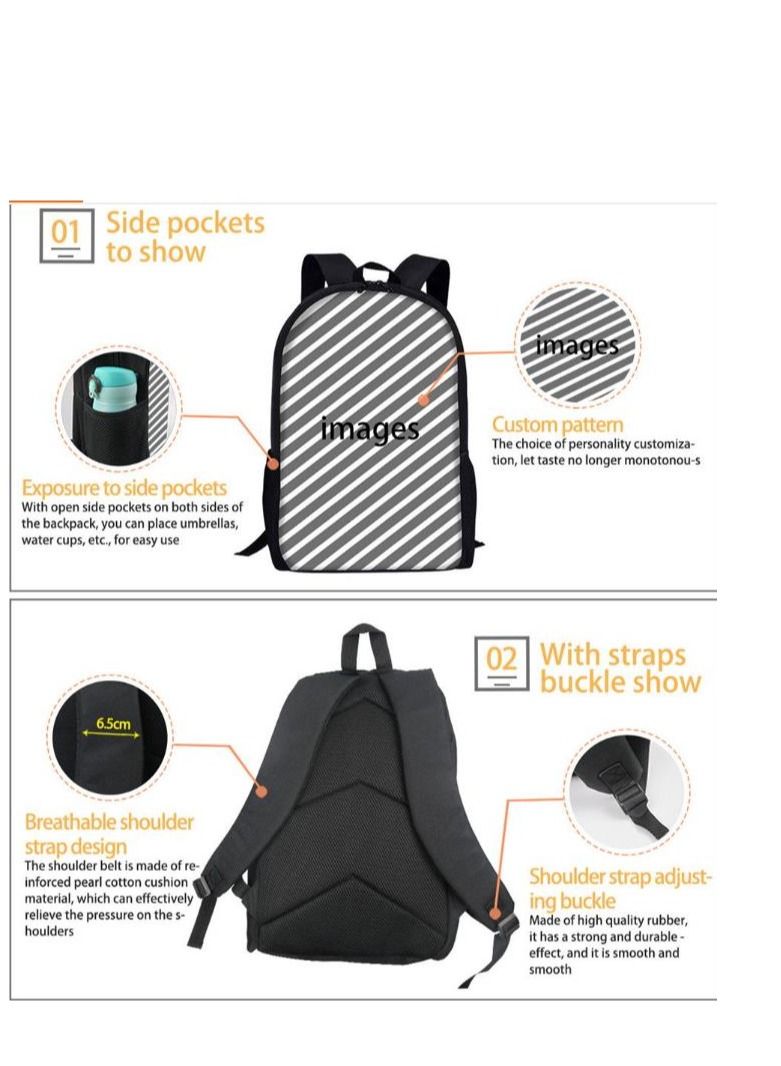 3D Pokemon Print Backpack Multicolour