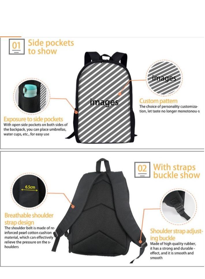 3D Pokemon Print Backpack Multicolour