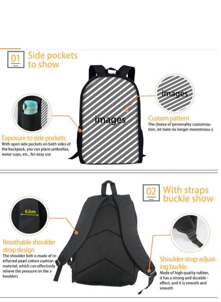 3D Pokemon Print Backpack Multicolour