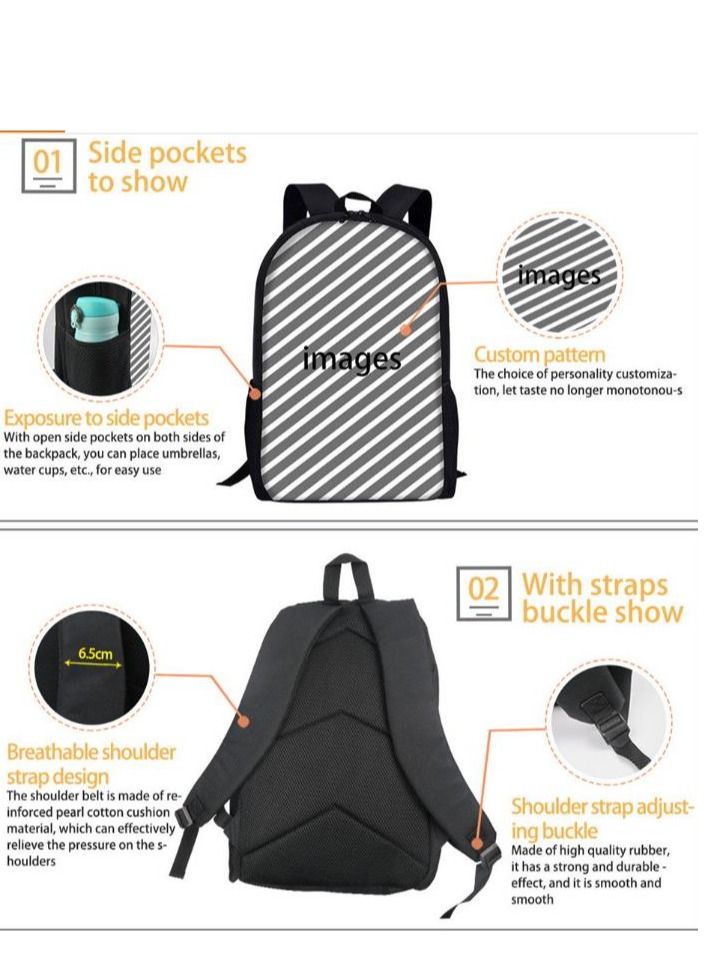 3D Pokemon Print Backpack Multicolour