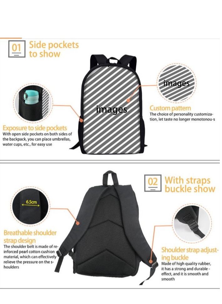 3D Pokemon Print Backpack Multicolour