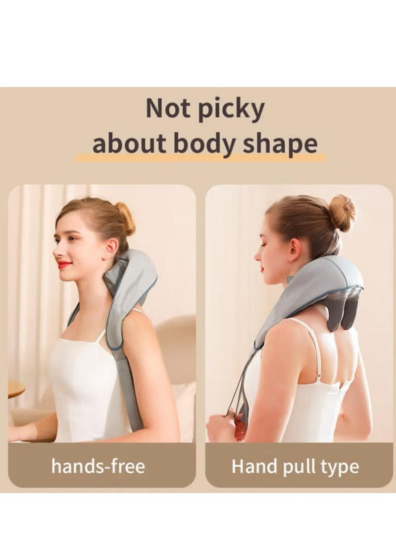 Shiatsu Neck and Shoulder Massager With Heat Relieve Tension Target Acupoints Spa-Quality Massage 6D Extra Large Massage Head Wearable Design Ideal For Pain Relief Muscle Relaxation Stress Reduction