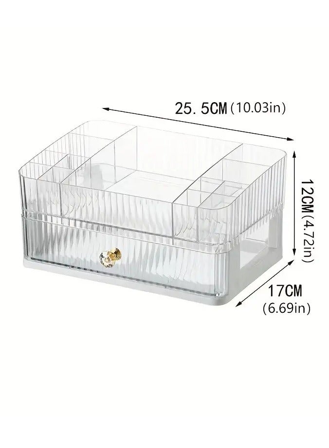 Makeup Organizer For Large Countertop Organizer With Drawers, Cosmetics Storage For Skin Care, Brushes,Eyeshadow,Lotions,Lipstick,Nail Polish,Great For Dresser