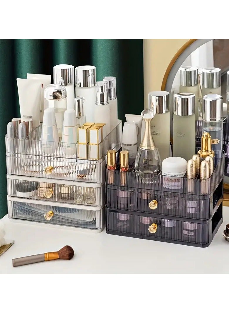 Makeup Organizer For Large Countertop Organizer With Drawers, Cosmetics Storage For Skin Care, Brushes,Eyeshadow,Lotions,Lipstick,Nail Polish,Great For Dresser