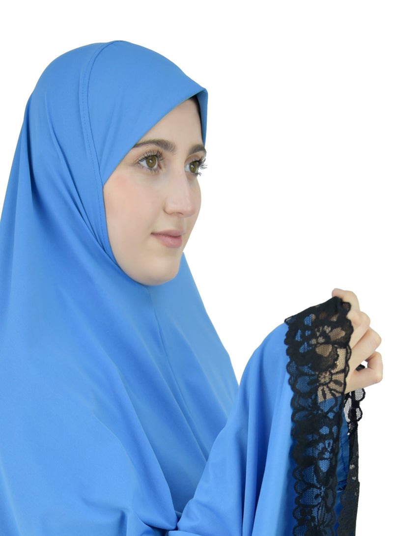 Two Piece Islamic prayer dress women with Lace - Prayer Clothes for Women - Prayer Abaya For women - Jilbab 2 piece, Umrah essentials for women - Prayer set