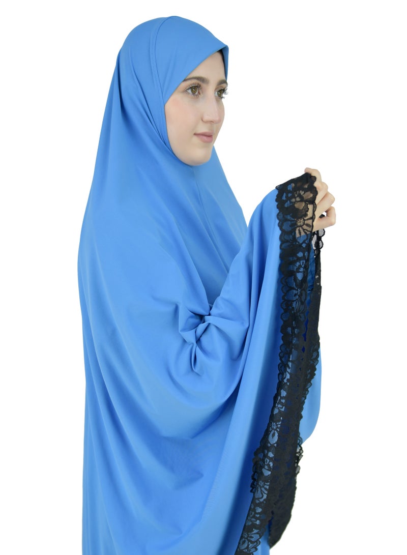 Two Piece Islamic prayer dress women with Lace - Prayer Clothes for Women - Prayer Abaya For women - Jilbab 2 piece, Umrah essentials for women - Prayer set