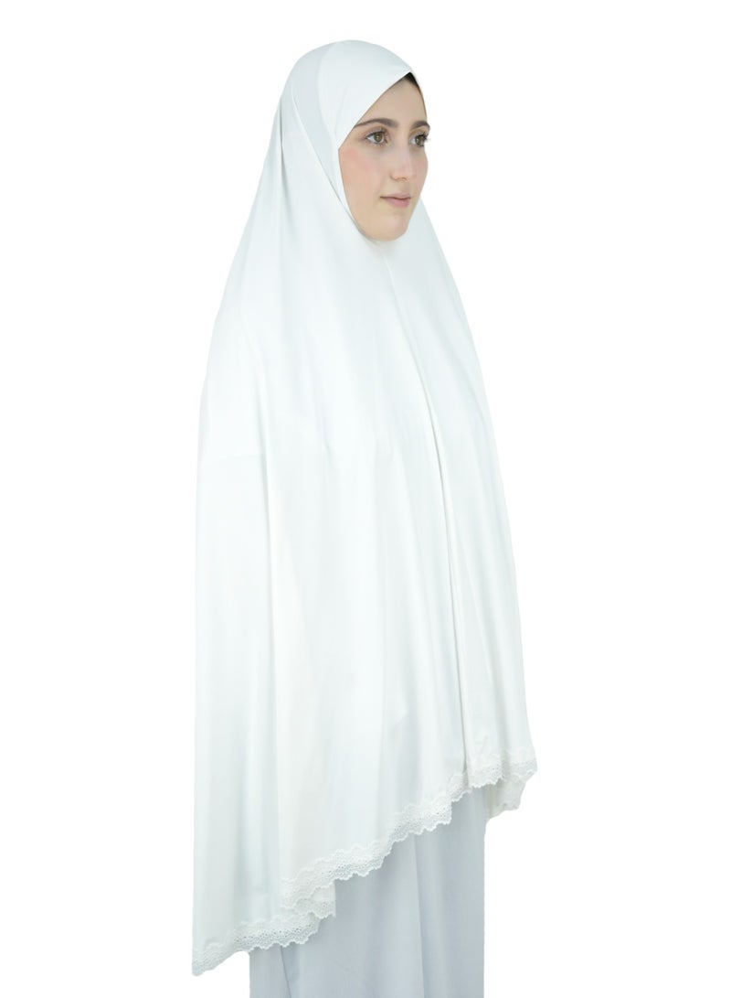 Two Piece Islamic prayer dress women with Lace - Prayer Clothes for Women - Prayer Abaya For women - Jilbab 2 piece, Umrah essentials for women - Prayer set