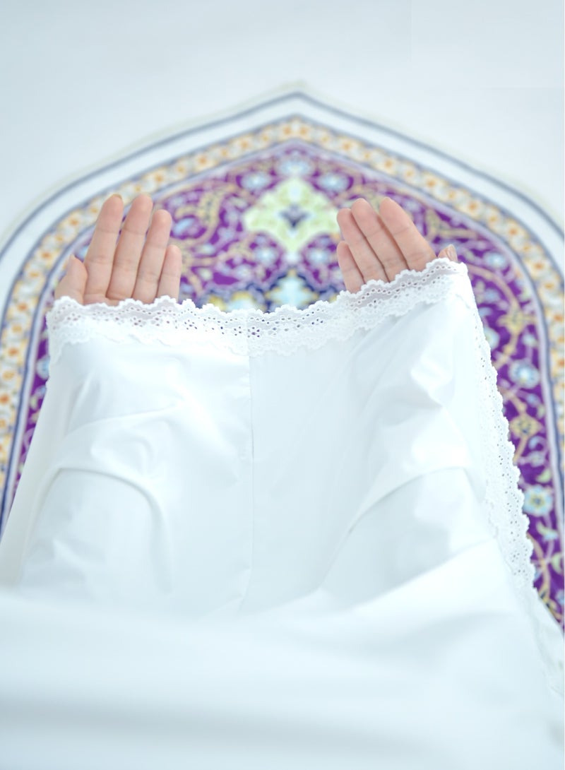 Two Piece Islamic prayer dress women with Lace - Prayer Clothes for Women - Prayer Abaya For women - Jilbab 2 piece, Umrah essentials for women - Prayer set
