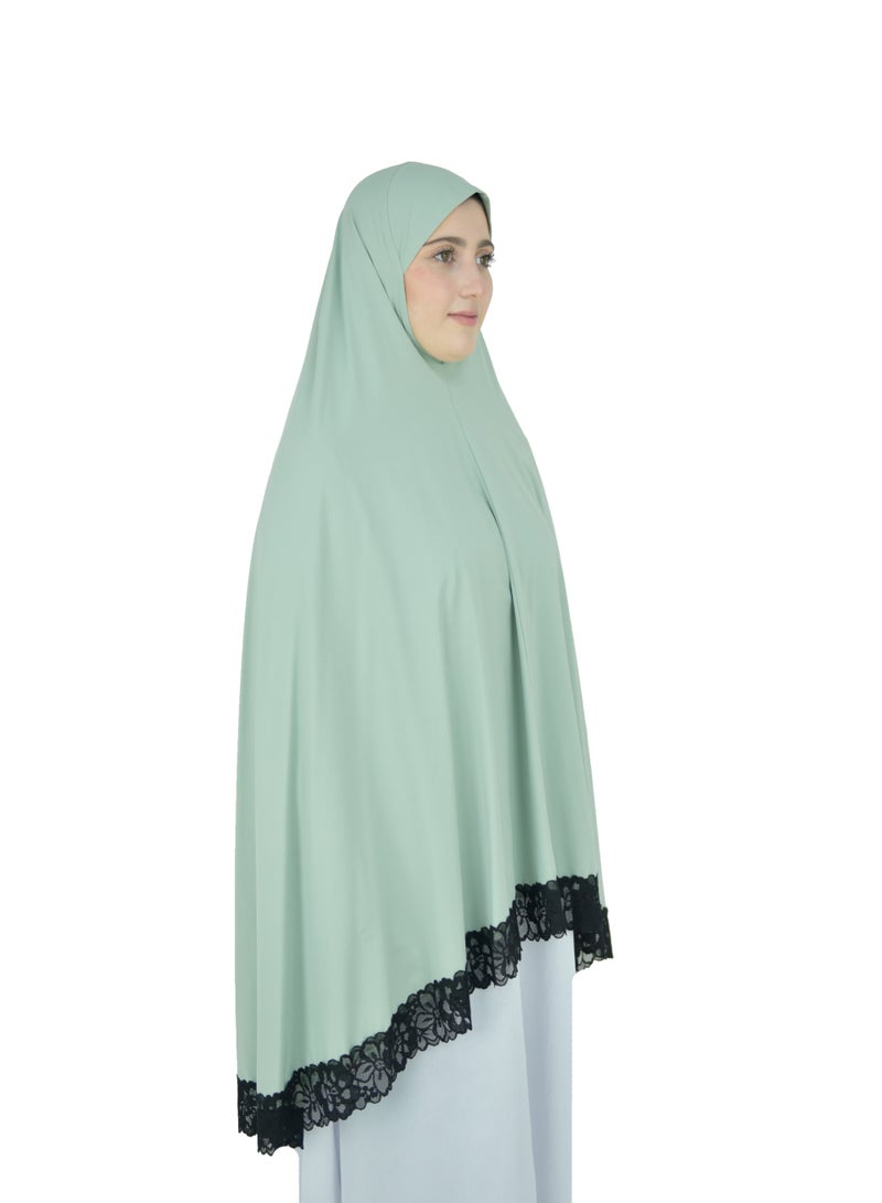 Two Piece Islamic prayer dress women with Lace - Prayer Clothes for Women - Prayer Abaya For women - Jilbab 2 piece, Umrah essentials for women - Prayer set