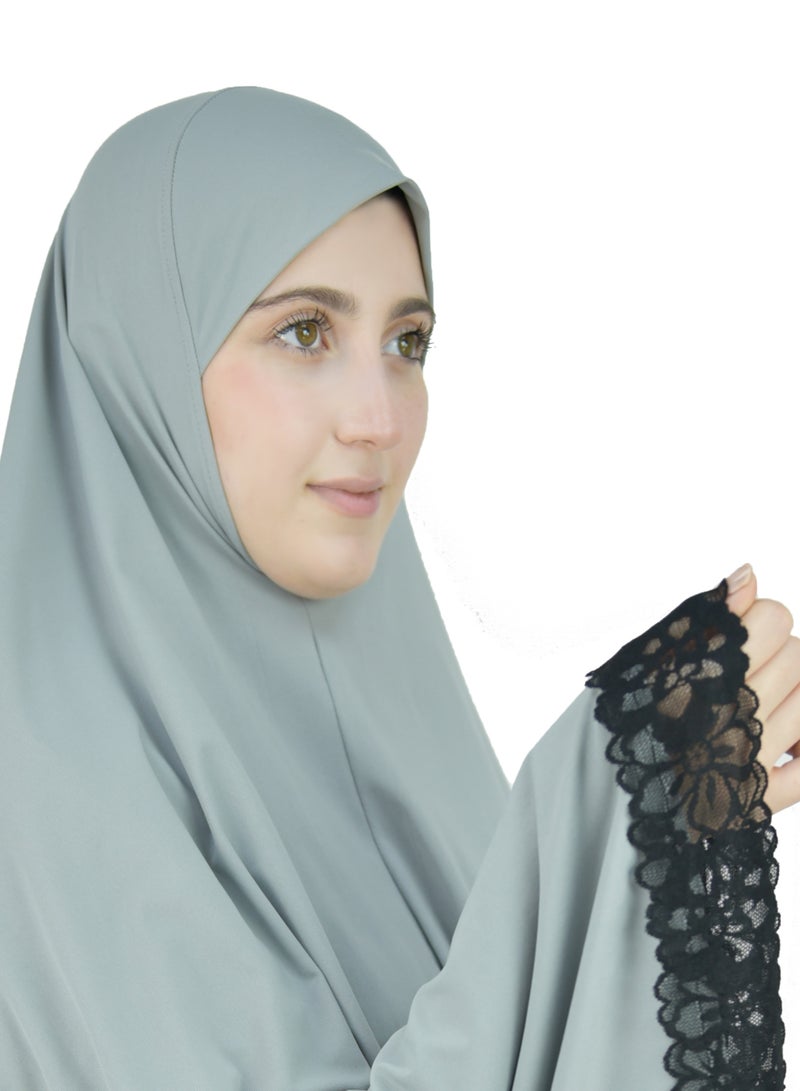 Two Piece Islamic prayer dress women with Lace - Prayer Clothes for Women - Prayer Abaya For women - Jilbab 2 piece, Umrah essentials for women - Prayer set