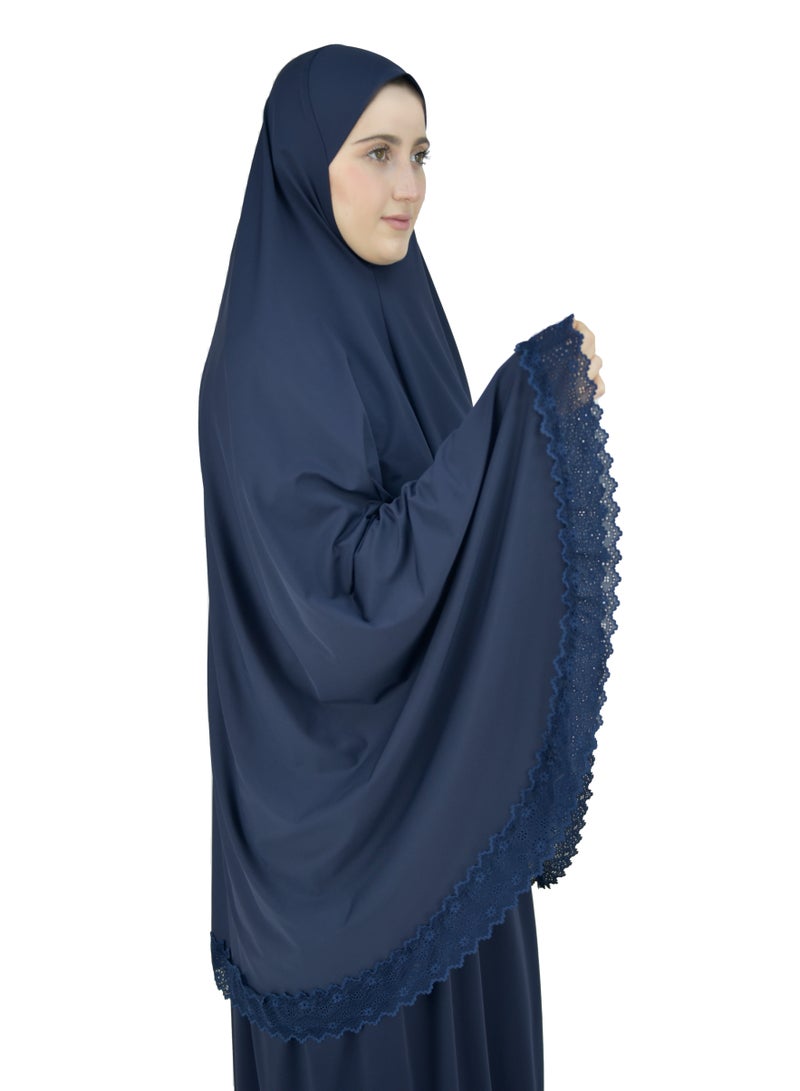 Two Piece Islamic prayer dress women with Lace - Prayer Clothes for Women - Prayer Abaya For women - Jilbab 2 piece, Umrah essentials for women - Prayer set