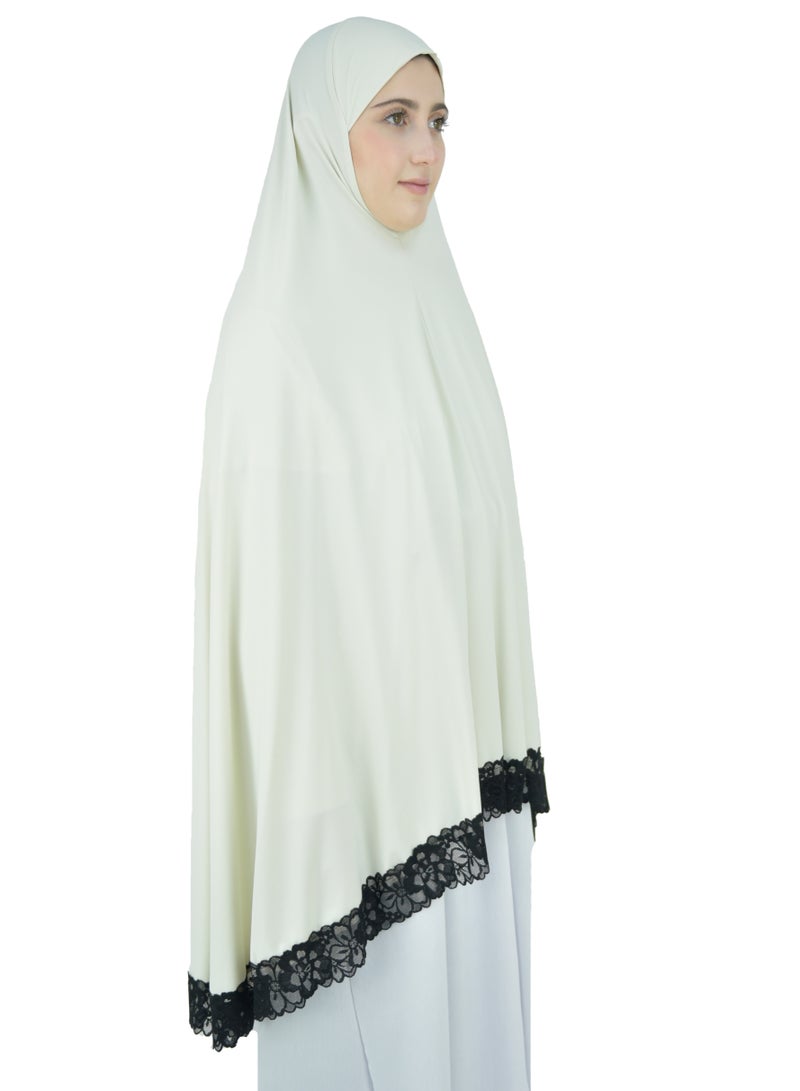 Two Piece Islamic prayer dress women with Lace - Prayer Clothes for Women - Prayer Abaya For women - Jilbab 2 piece, Umrah essentials for women - Prayer set