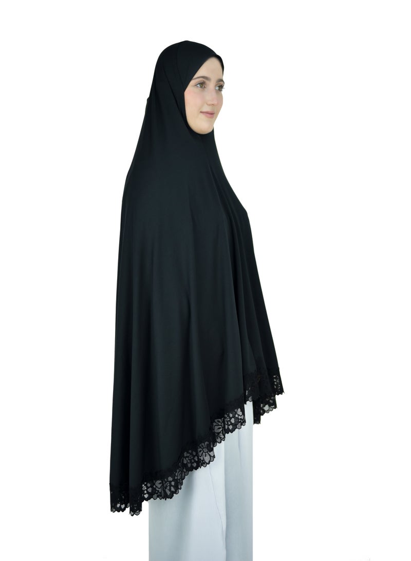 Two Piece Islamic prayer dress women with Lace - Prayer Clothes for Women - Prayer Abaya For women - Jilbab 2 piece, Umrah essentials for women - Prayer set