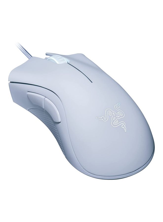 DeathAdder Essential Gaming Mouse: 6400 DPI Optical Sensor - 5 Programmable Buttons - Mechanical Switches - Rubber Side Grips - Mercury White