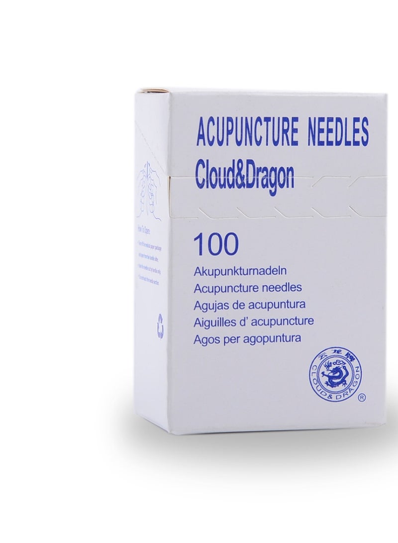 Cloud & Dragron J Type Tube Needle Disposable Sterile Painless Dry Acupuncture Needles 0.30x75 100 Needles a box