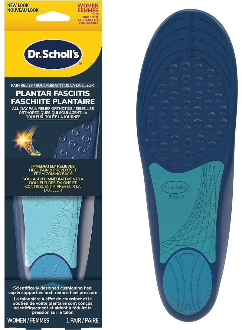 Plantar Fasciitis Pain Relief Orthotics Inserts Women's